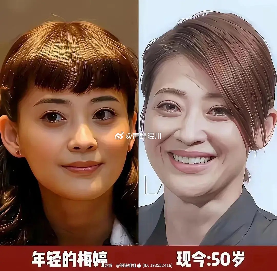 几位明星不同时期的样貌 