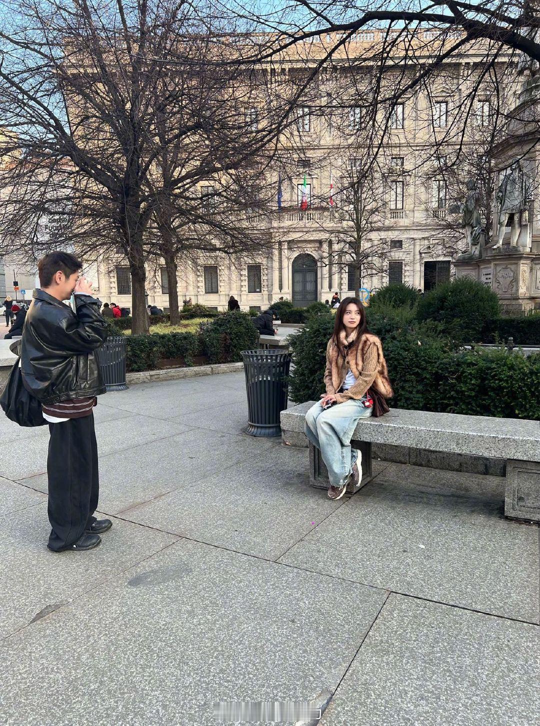 米兰偶遇张雅钦 hello时装周 米兰街头偶遇仙女 