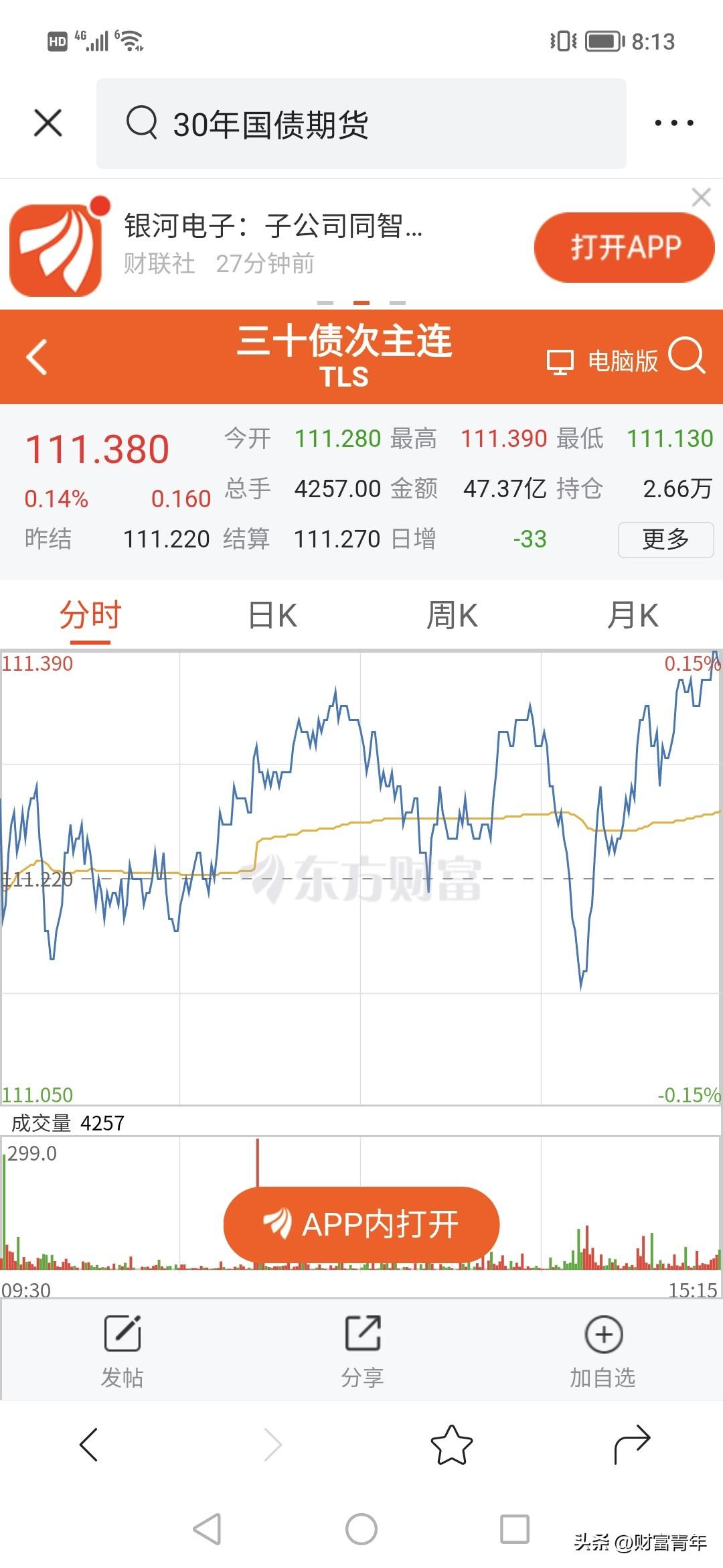 感觉股市不行，债市出现大主力偷偷买入。！！！？
今天30年债尾盘拼命上涨，
至少