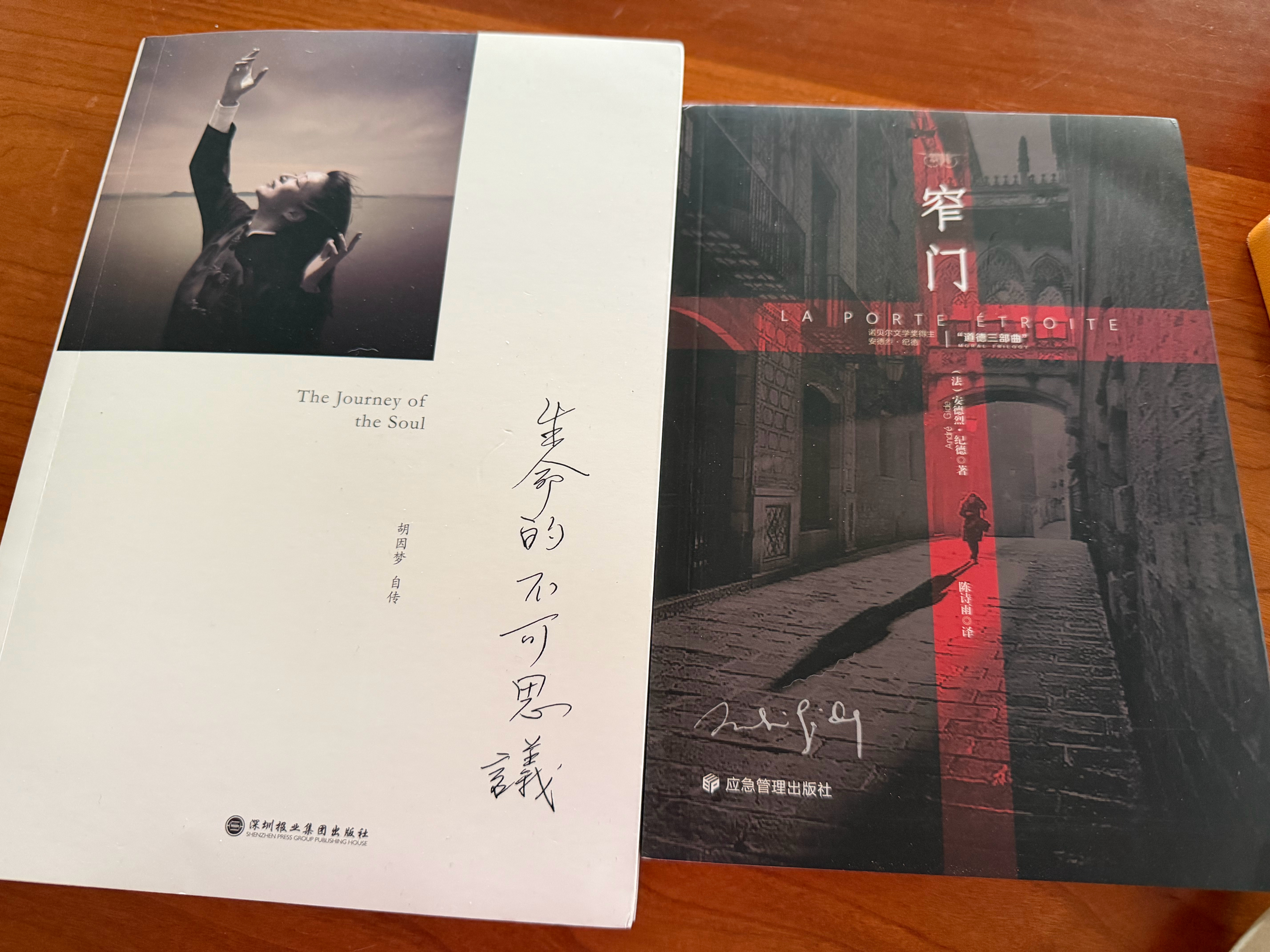 买的两本书到了。我很好奇胡因梦的自传里，怎么写李敖的。也很好奇怎么说退就退出影坛