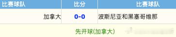 先过一关！加拿大vs波黑