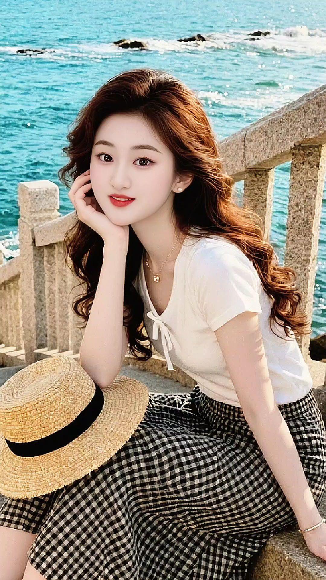 海边甜美拍照 夏季温柔系穿搭 清纯甜美 温柔风 夏日简约穿搭
