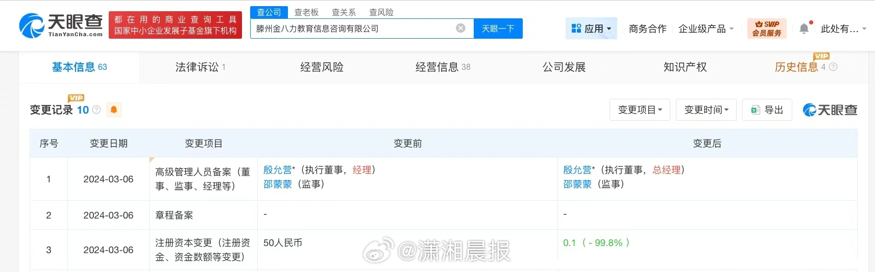 【#食材变质托管班注册资本仅1千元#，#食材变质涉事托管班已成立近5年#】5月7