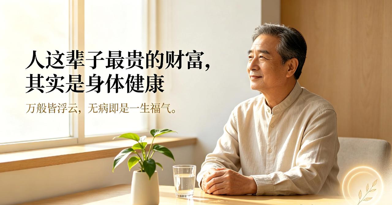 人这辈子最贵的财富，其实是身体健康

万般皆浮云，无病即是一生福气