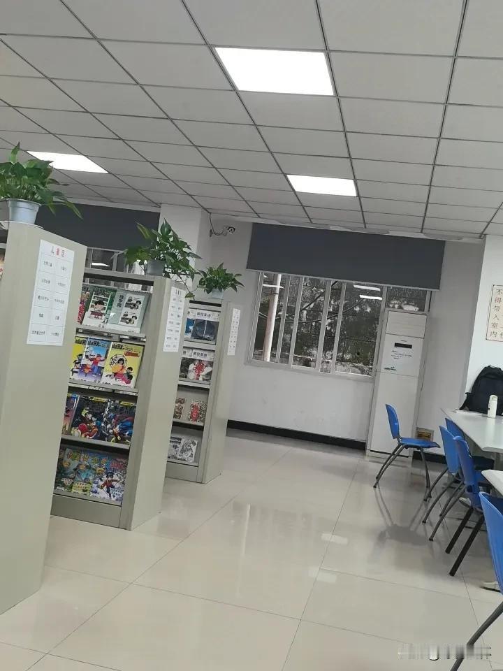 天气突然变冷，但图书馆九点开棺，此时里面仍然来了不少人。
这个年代，图书馆外的坝