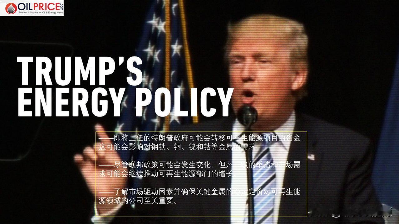 特朗普政策变化将如何影响钢、铜、镍、钴等金属需求？

可再生能源月度金属指数（M