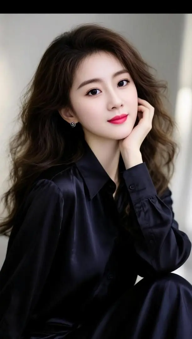 AI波浪卷写真 ai创作