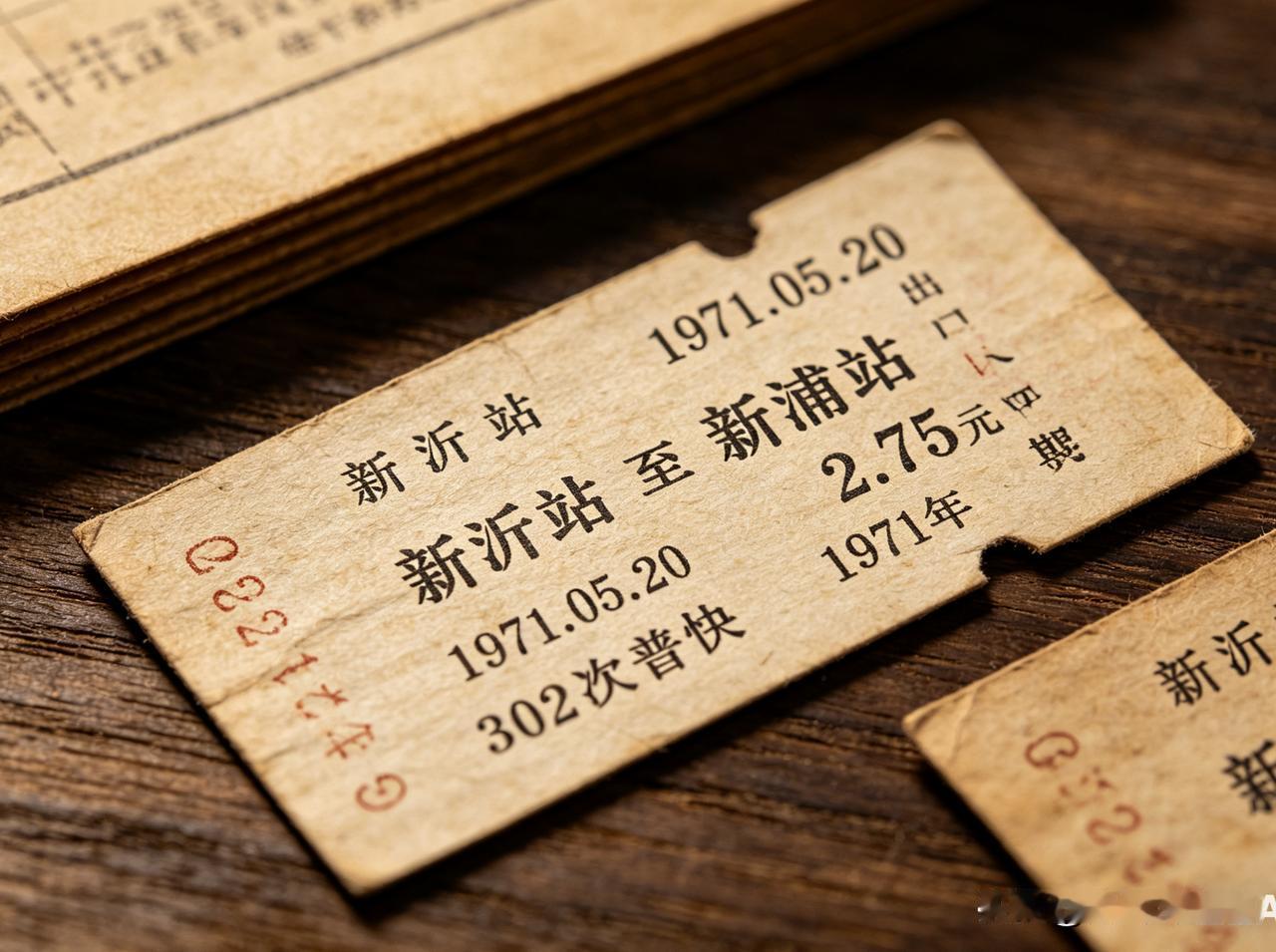 绿皮火车票的童年回忆，
那时候我才15岁，第一次坐火车去新浦，车票价格是2.75