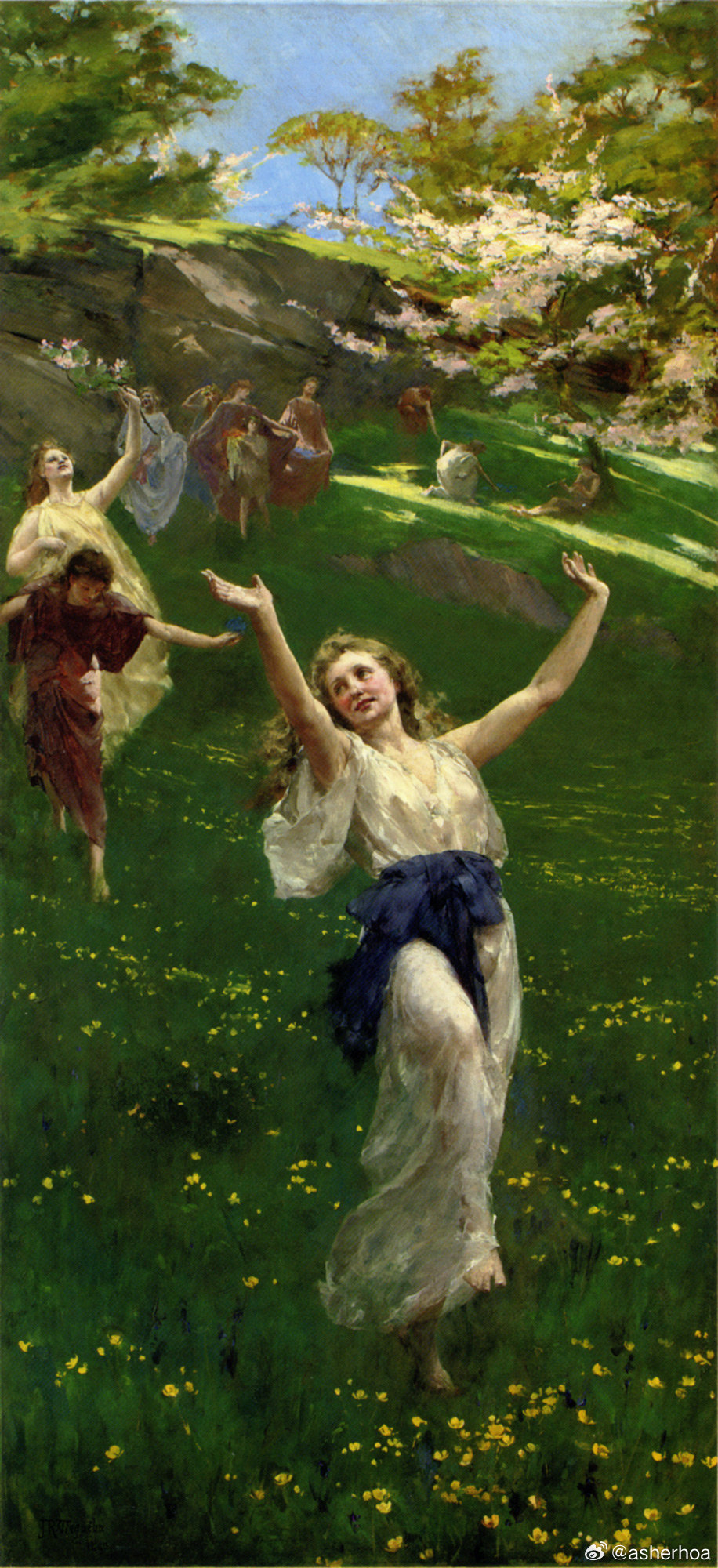 西洋历史文化鱼缸 英国画家John Reinhard Weguelin (184