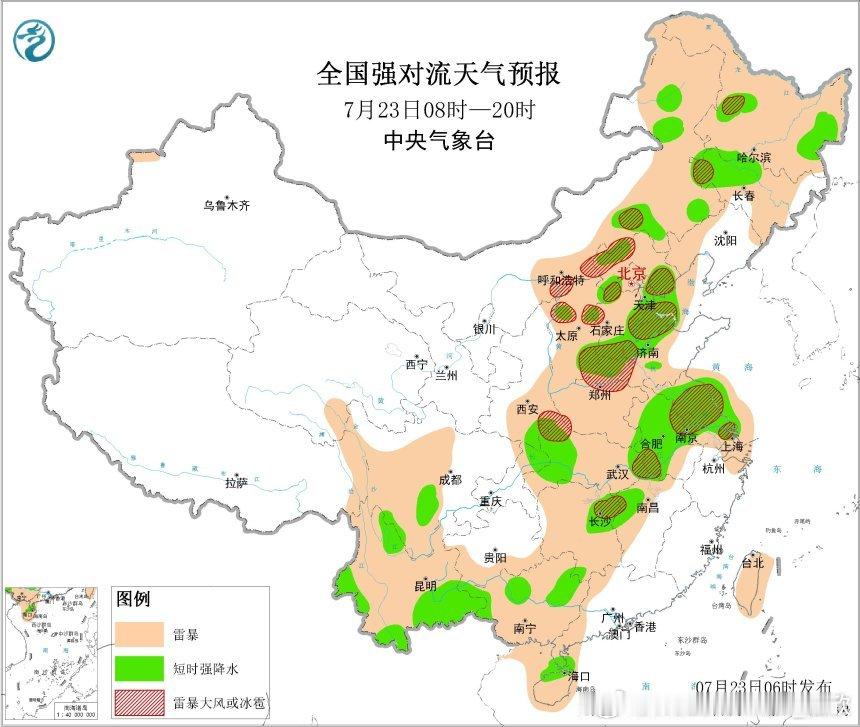【强对流】昨天到今晨，南方多地出现了短时强降雨，主要是季风气流北上减速辐合或副热