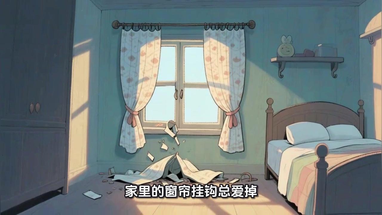 家里的窗帘挂钩总爱掉，尤其是拉动窗帘时，时不时啪哒掉一个，弯腰捡不说，还容易把窗