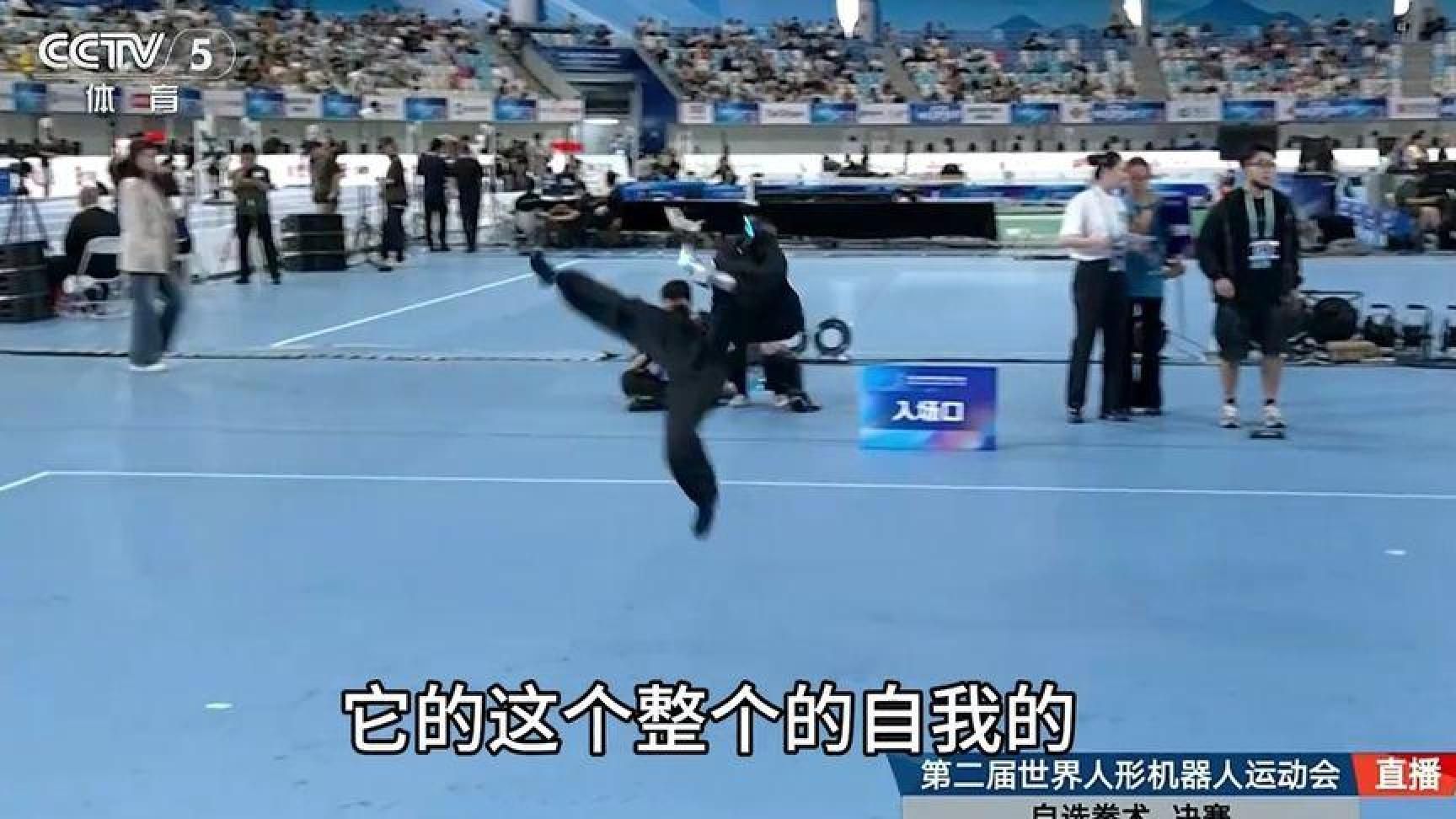 世界人形机器人运动会拳术决赛炸裂一幕