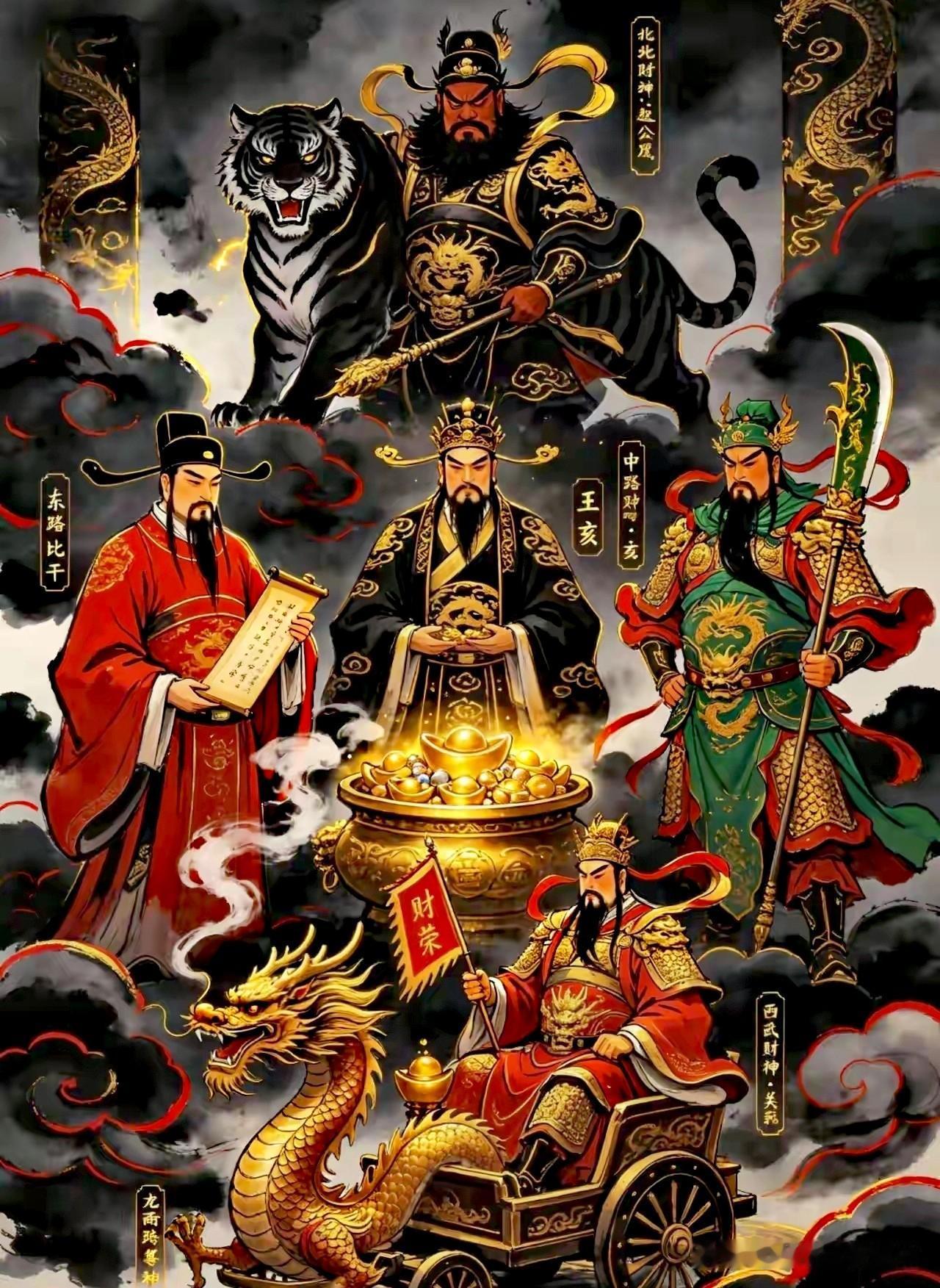 五路招财，日夜进宝