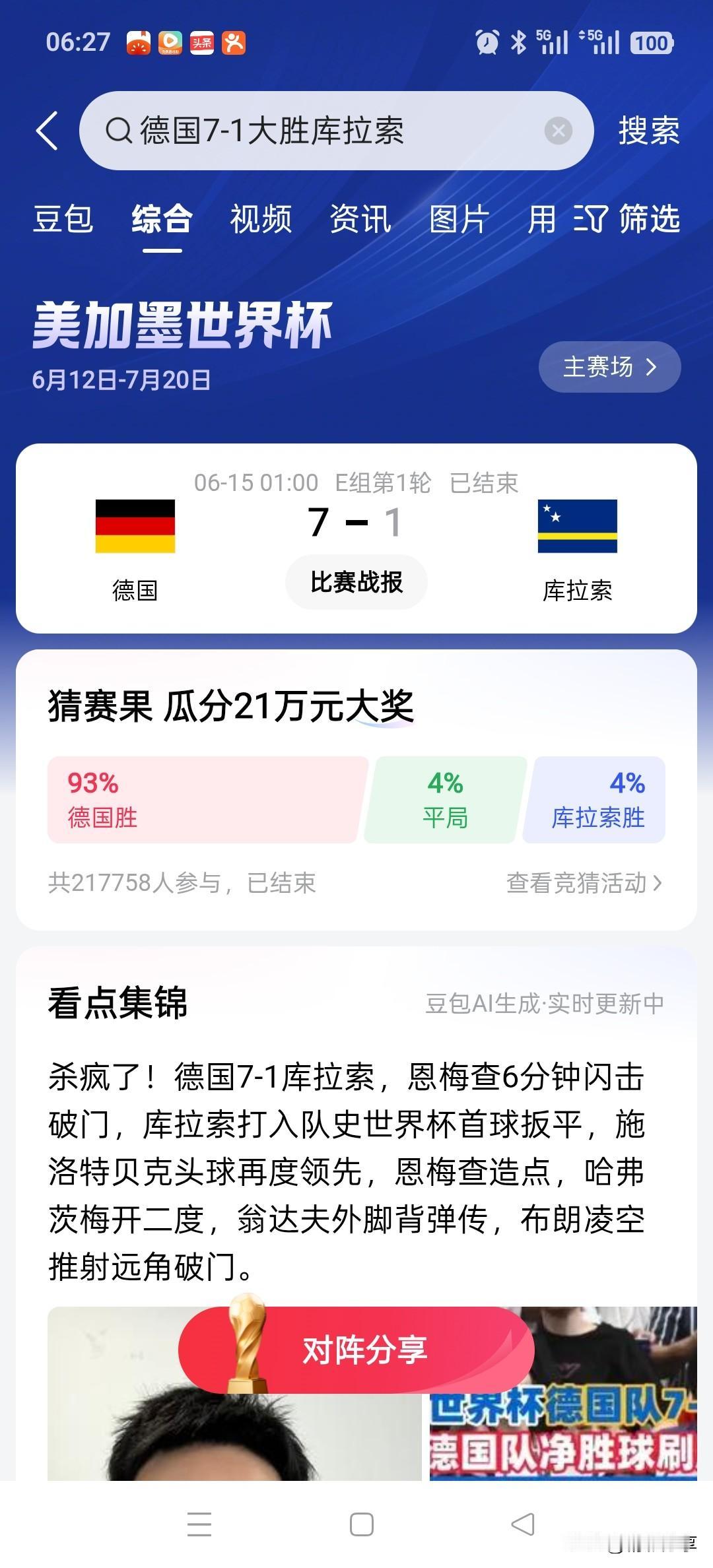 感谢世界杯让我知道了世界还有库拉索这个国家，更让人诛心的是这个国家的足球队和德国