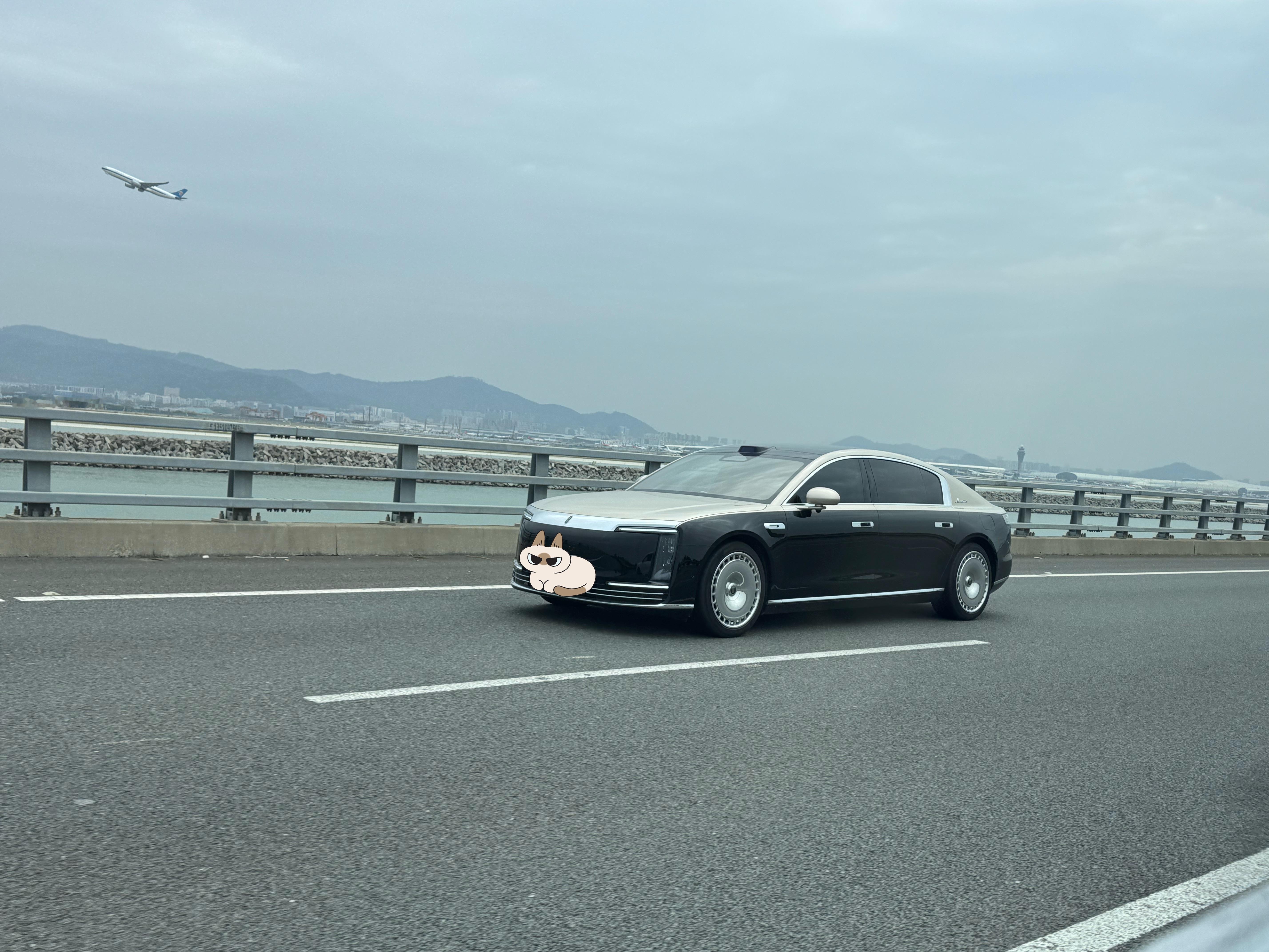 路上的尊界真是越来越多了，今天出门又遇到了一台，开着小蓝灯走在高速上，那姿态是真