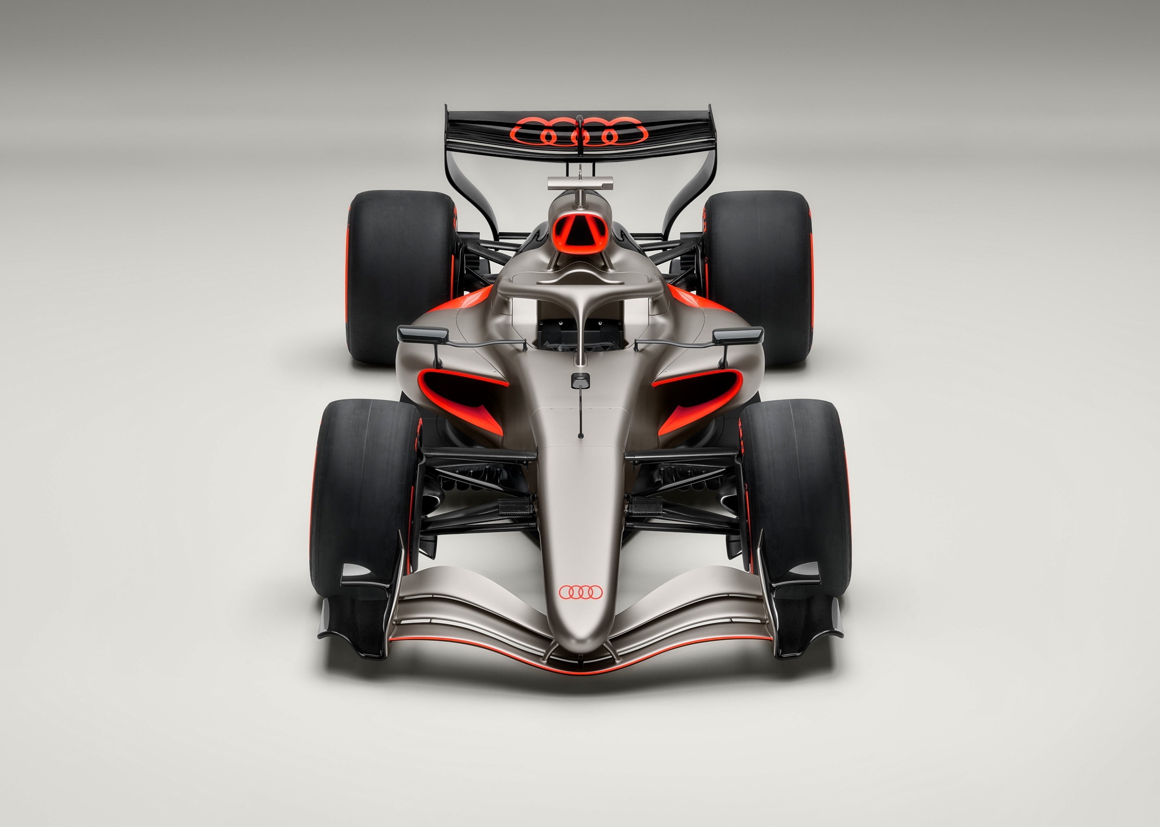 F1街区的最新选手，奥迪R26 Concept正式亮相。配色主打钛金属，碳素黑和