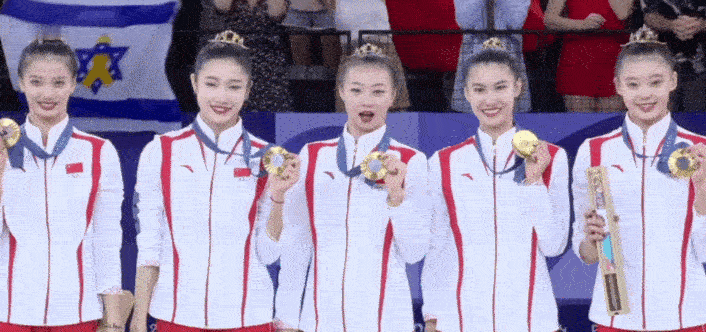 #中国队艺术体操集体全能金牌#我们五个小公主超级无敌巨可爱巨漂亮！！！恭喜妹妹们