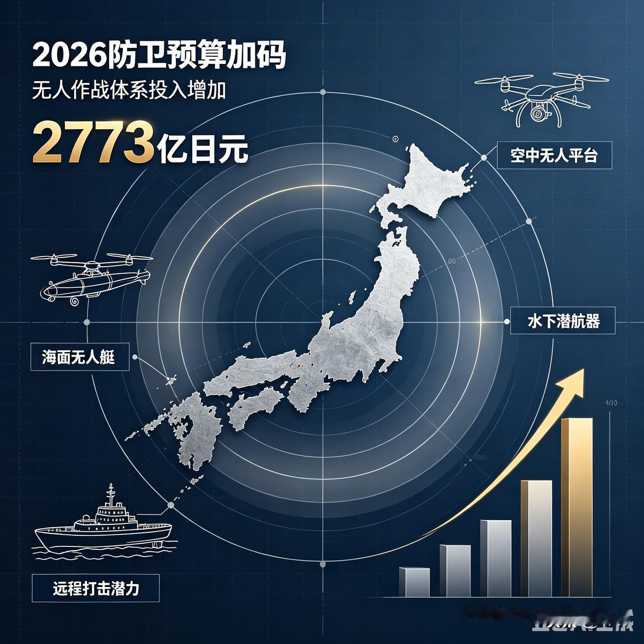 野心彻底暴露！日本无人战力疯狂加码：2026财年防卫预算暴增1.5倍，砸2773