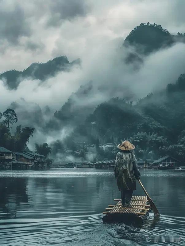 瞧见“千里青山万重水”这个上联，那画面感直接就有了，青山一座连着一座，水浪一层接