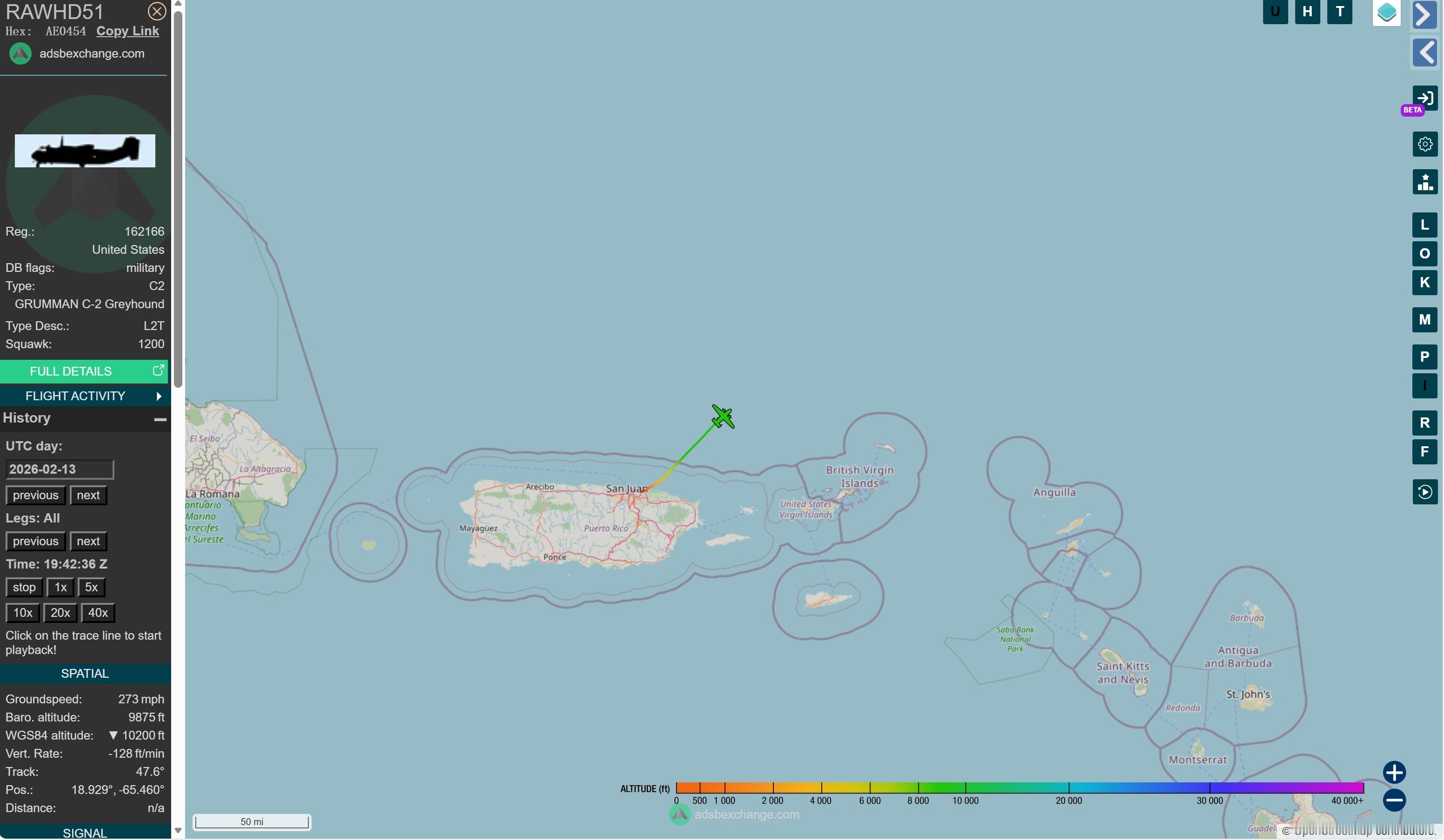5天跨越大西洋，福特号抵达直布罗陀海峡附近——AIS信号以及C-2A的飞行活动显