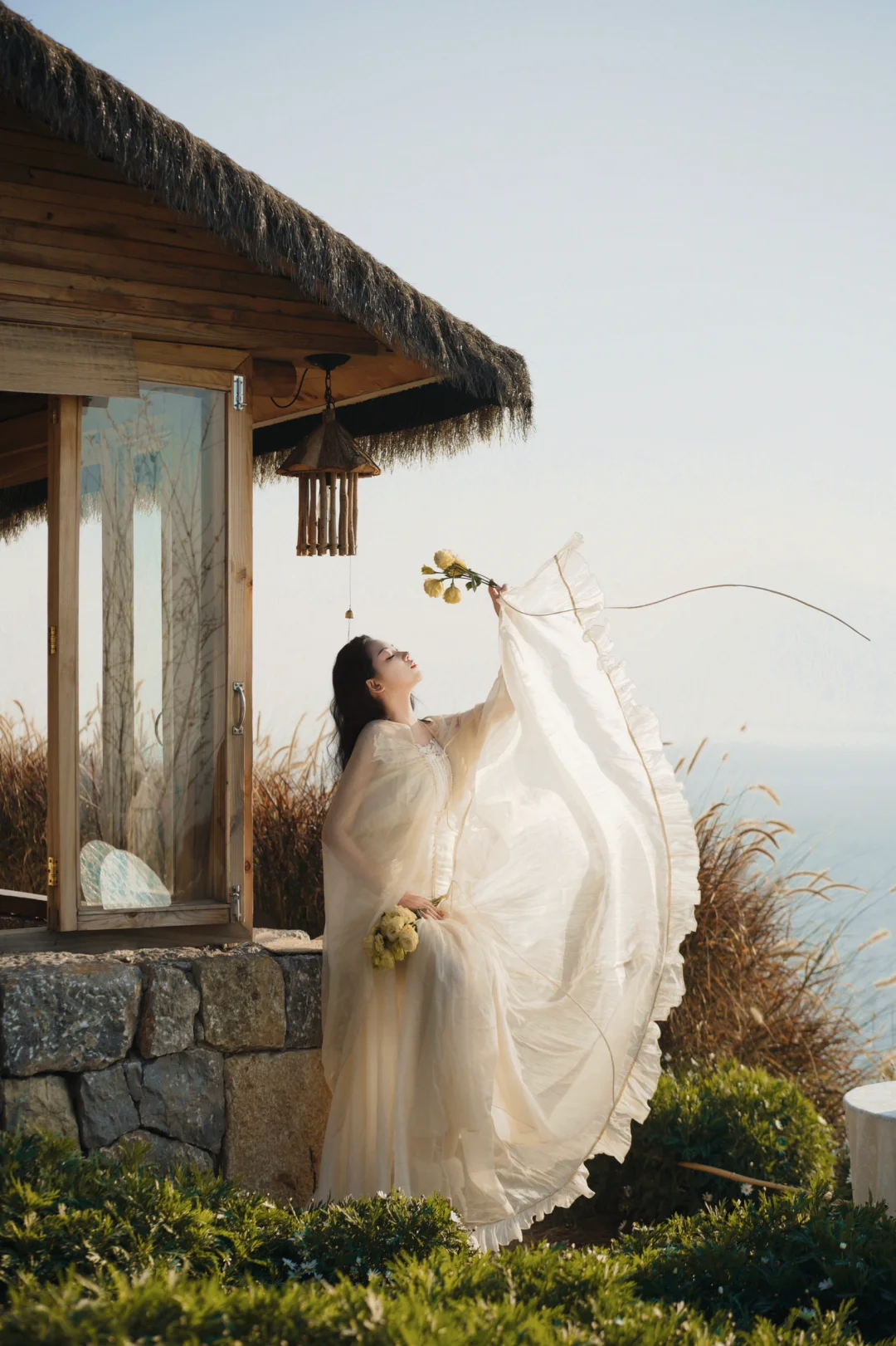 大理日落山海☕️这个屋顶景观位好舒适