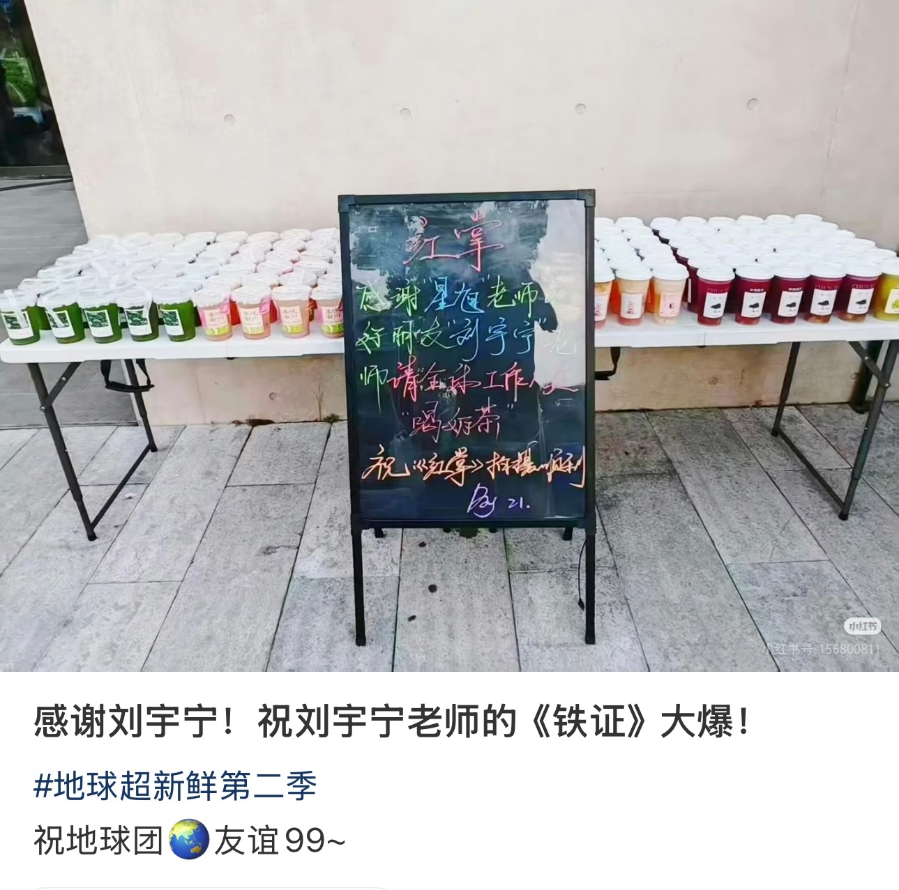 我们小地球和开推吧就是个甜甜的奶茶世界红掌：感谢星旭老师的好朋友刘宇宁请全组工作
