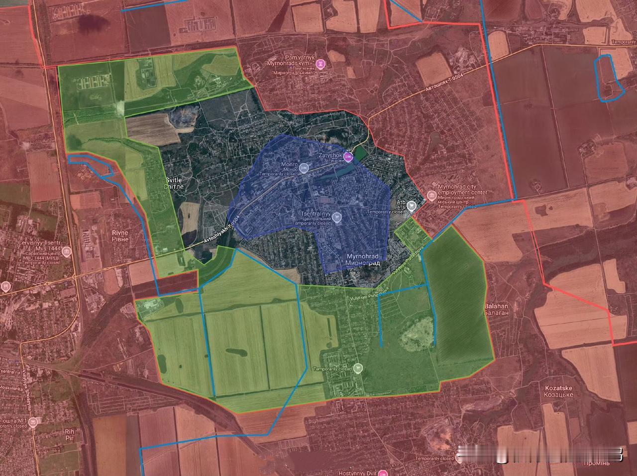 俄军已经开始在米尔诺格勒（季米特洛夫）
收网了。

12月8日，俄军在该市北部啃