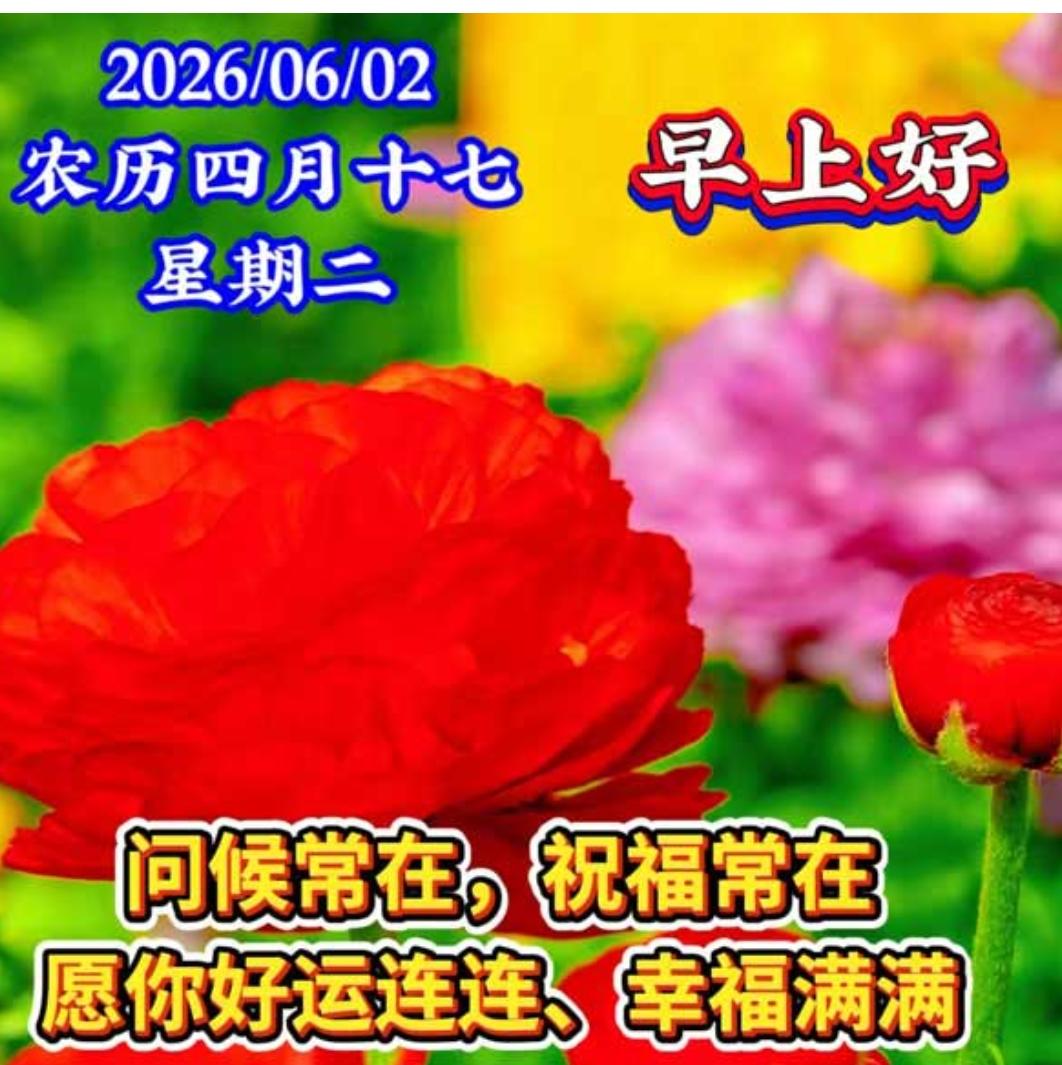 早安问候暖心房，
相互牵挂心相连；
愿友事事都顺意，
幸福生活福满堂；
每日祝福