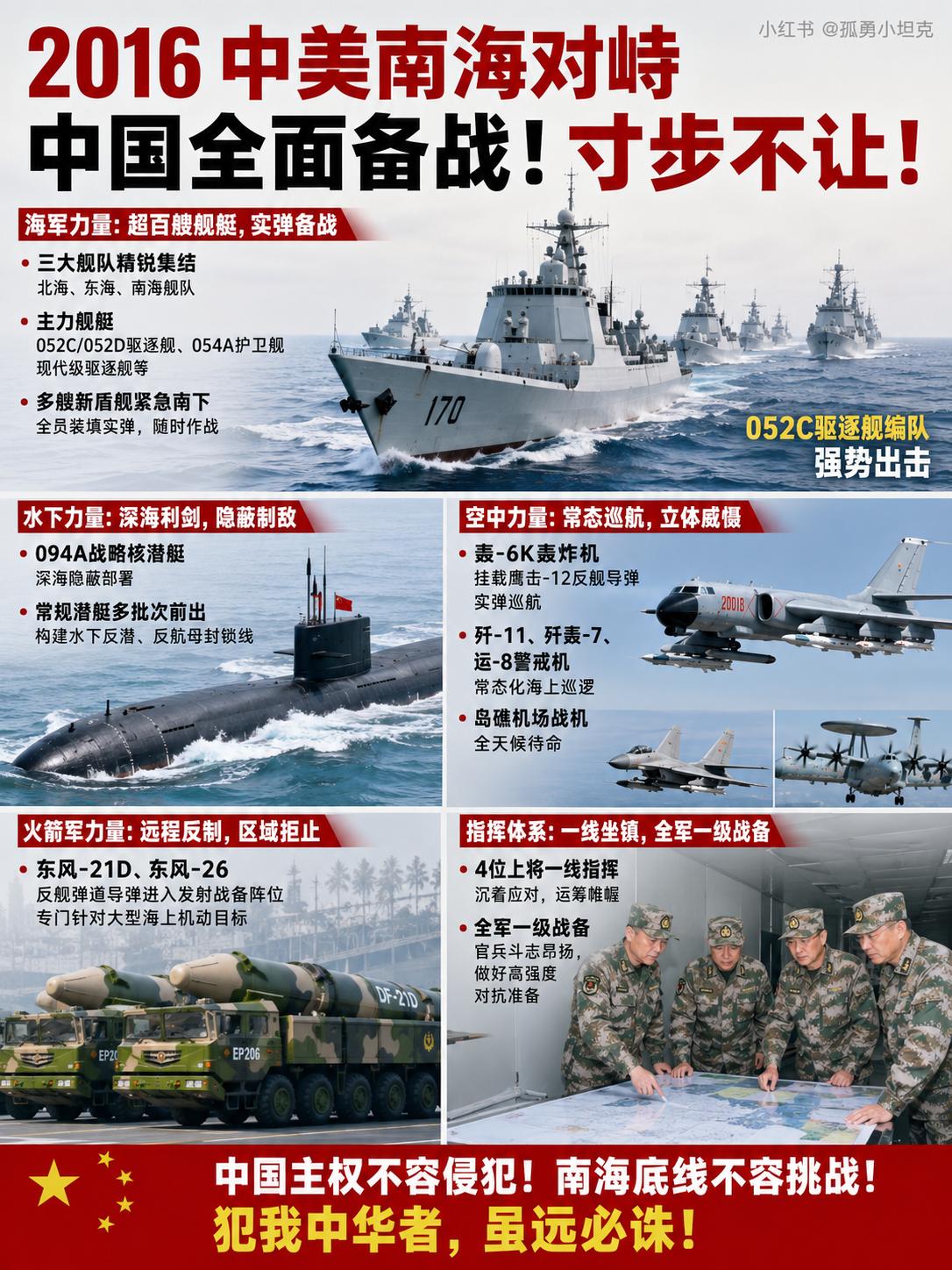 南海对峙举国铭记，我军全线备战寸土不让！
当年美军双航母编队压境南海，妄图武力施