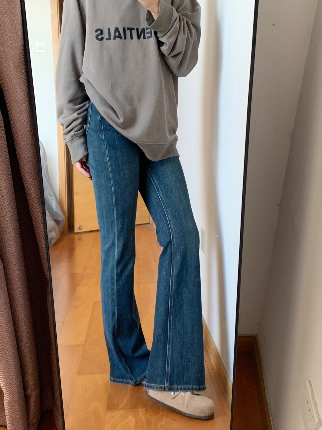 158/105微胖梨形今年买到最满意的微喇裤！🥰