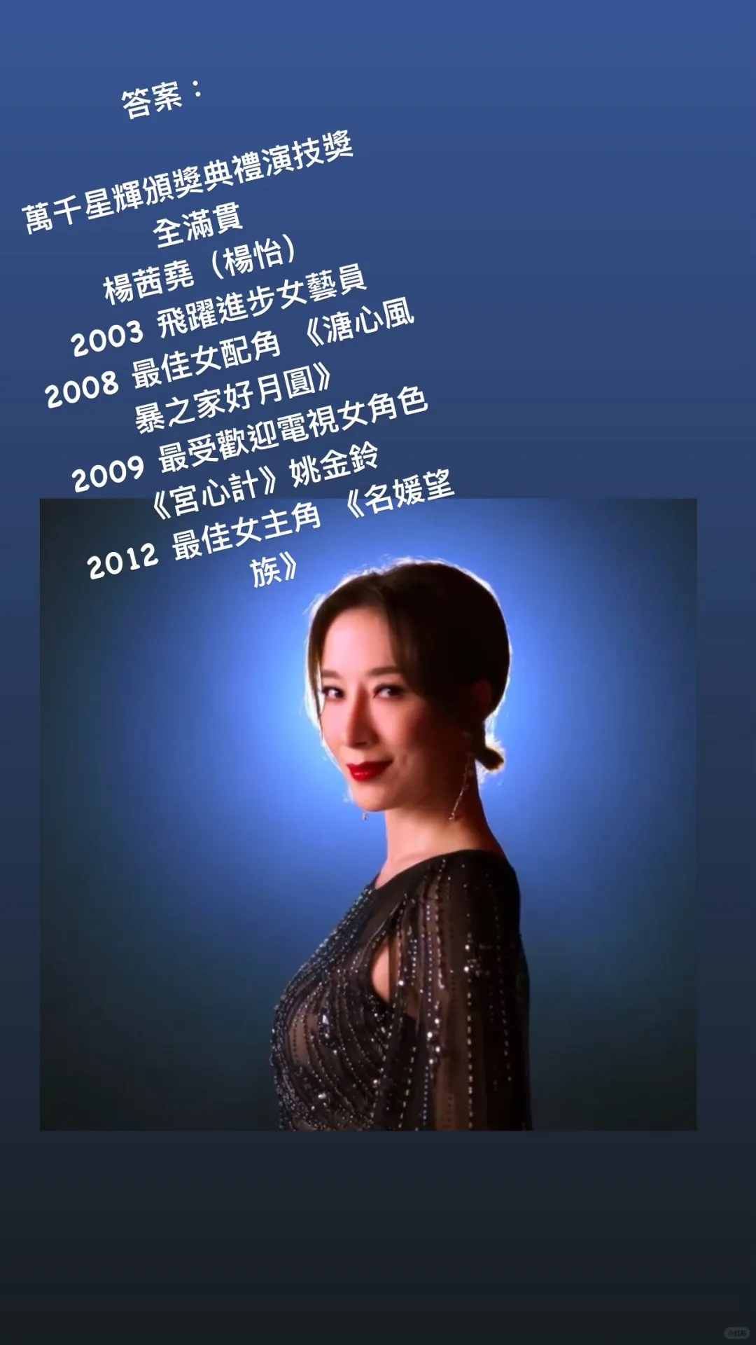 【TVB】萬千星輝頒獎典禮唯二大滿貫得主