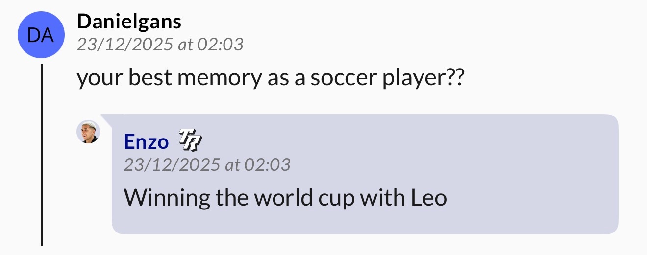 20251223 恩佐·费尔南德斯在The Residency与球迷的互动节选，