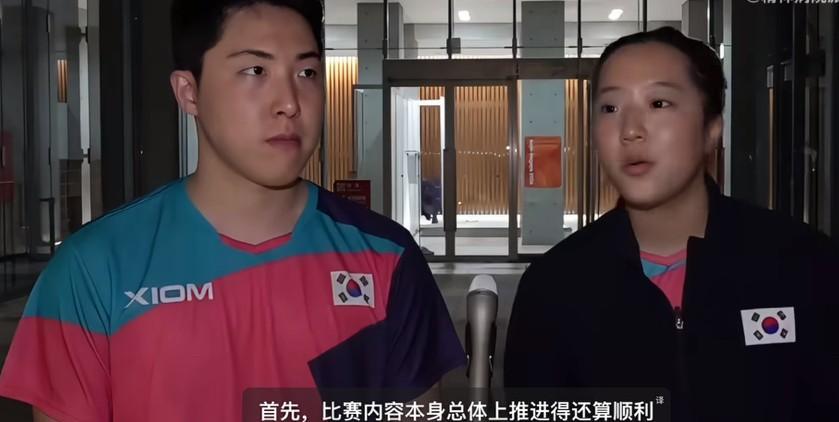 这才是顶级搭档该有的样子！
亚运会乒乓球混双半决赛，林钟勋/申裕斌2比4不敌林诗