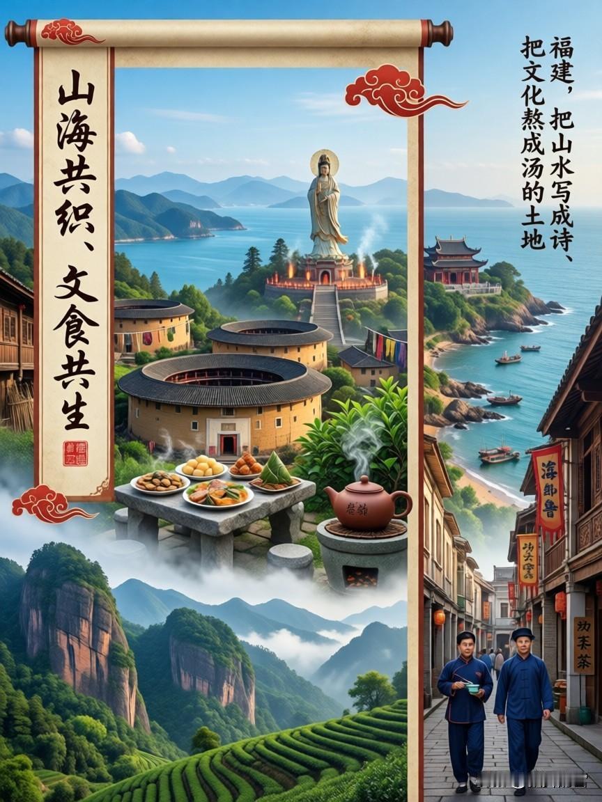 福建“八山一水一分田”的地貌，勾勒出独有的水墨风光。丹霞毓秀的武夷山冠绝闽地，漳