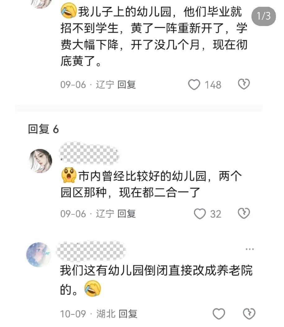 刷到这评论直接愣了，有人说自家娃的幼儿园黄了又开、开了又黄，还有曾经的好幼儿园合