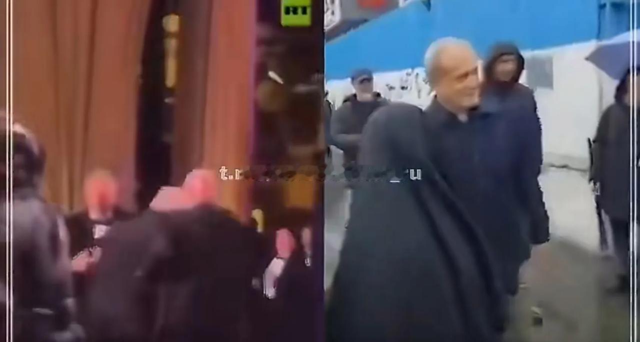 这对比太有意思了，一面是美国总统老特在特勤局人员护送下从酒店匆匆忙忙连滚带爬，一