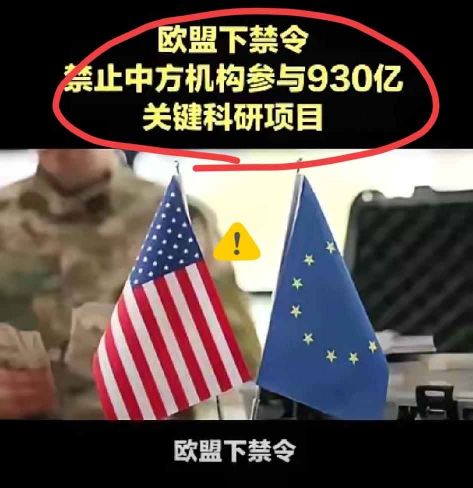 欧盟这波操作，又蠢又短视！历史真的要重演了！
 
欧盟直接官宣，把中国排除在93