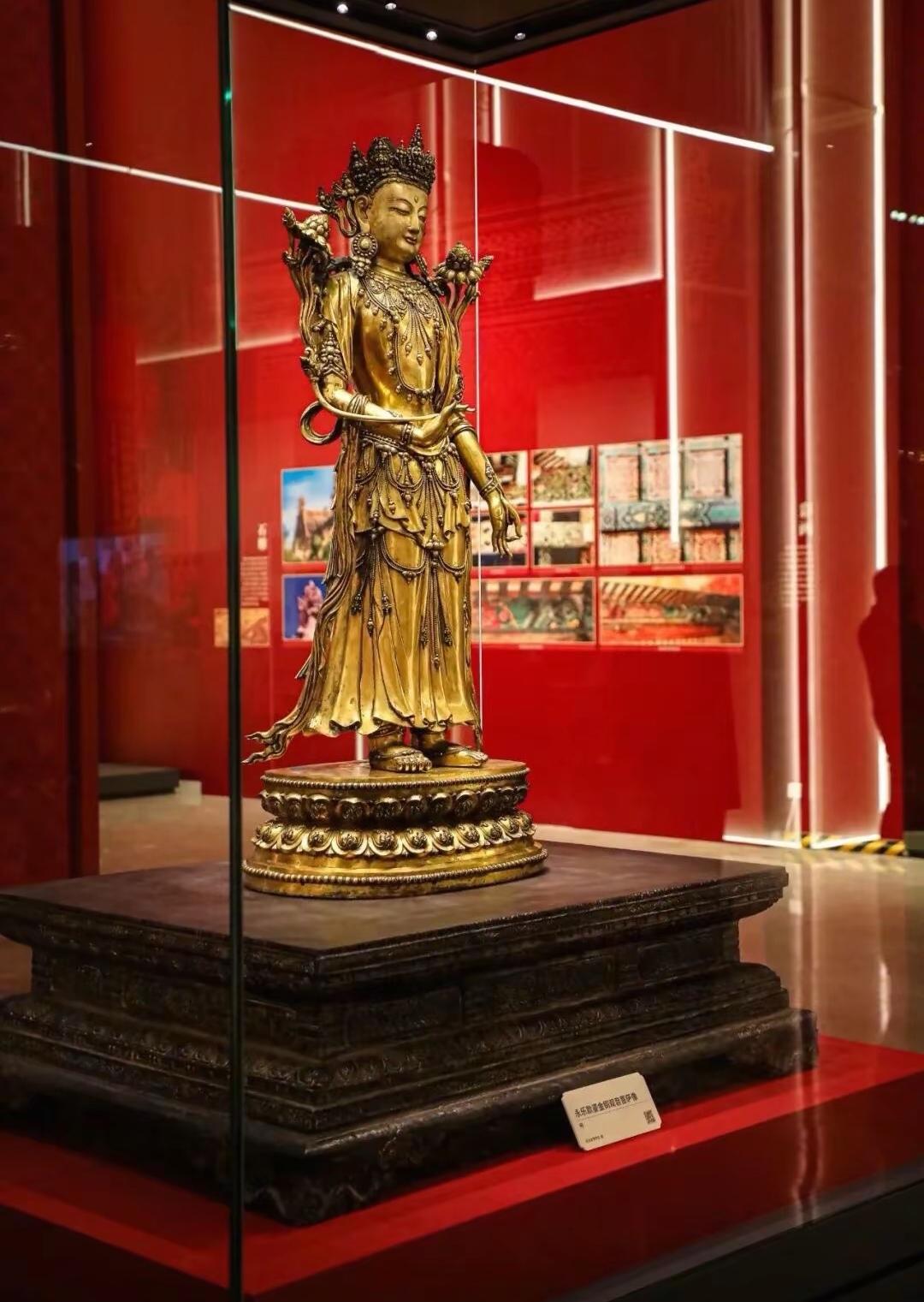 7月5日，一尊距今六百年的永乐皇家鎏金观音，国家一级文物、青海博物馆镇馆之宝，千