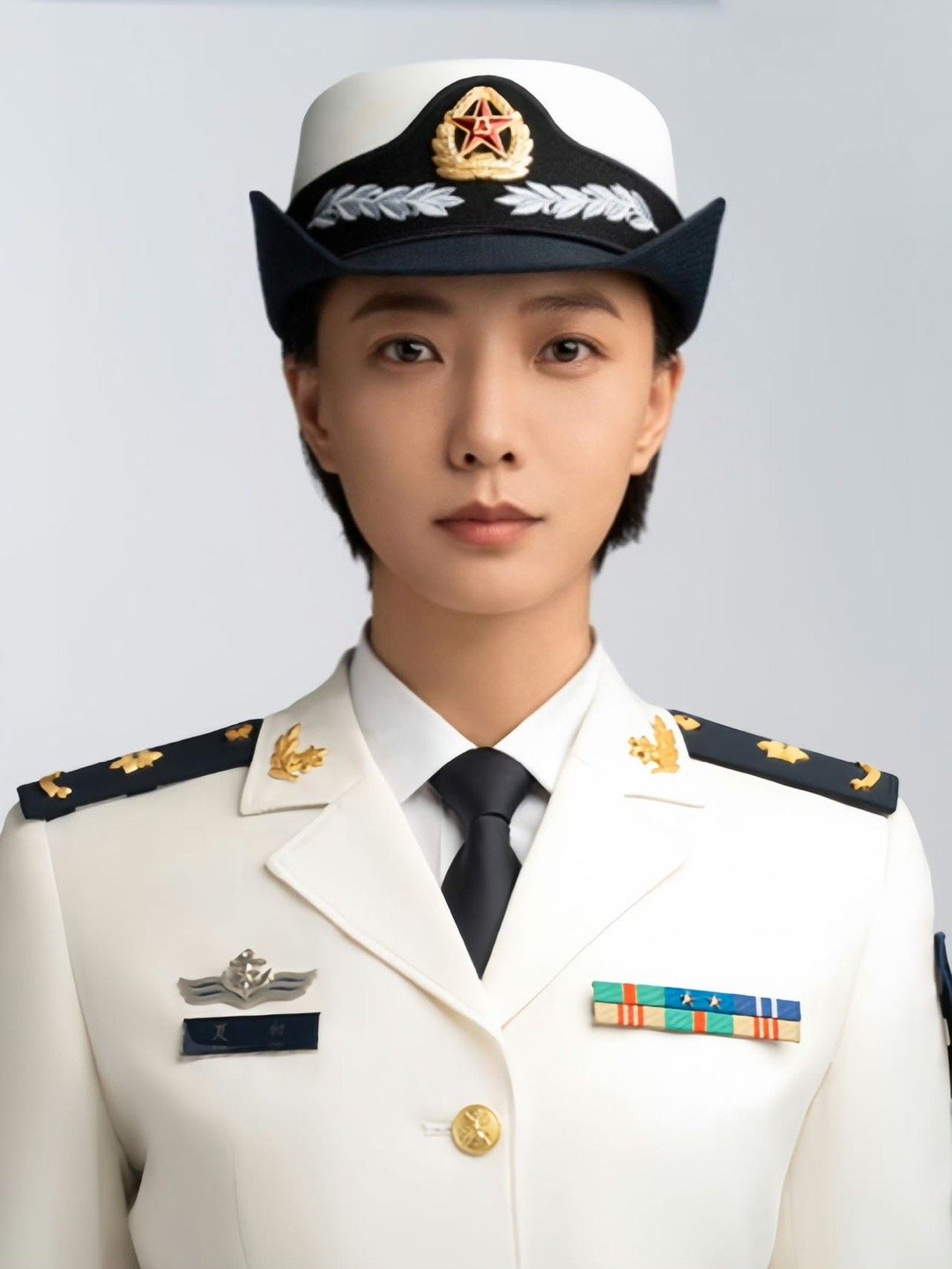 #王珞丹军装造型##王珞丹军装剧照# 王珞丹新剧《海天雄鹰》军装造型，真的好帅好