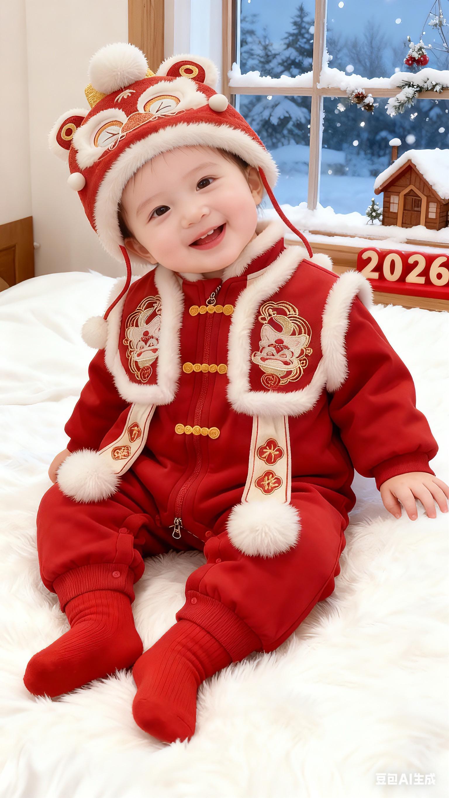 冬日里的一抹红，是我的小宝贝，也是新年最甜的惊喜✨