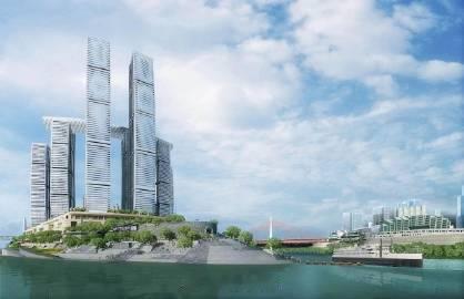 #朝天门广场因围墙太高遭到吐槽#近日，新修建的朝天门广场围墙遭到网友吐槽，渝中区