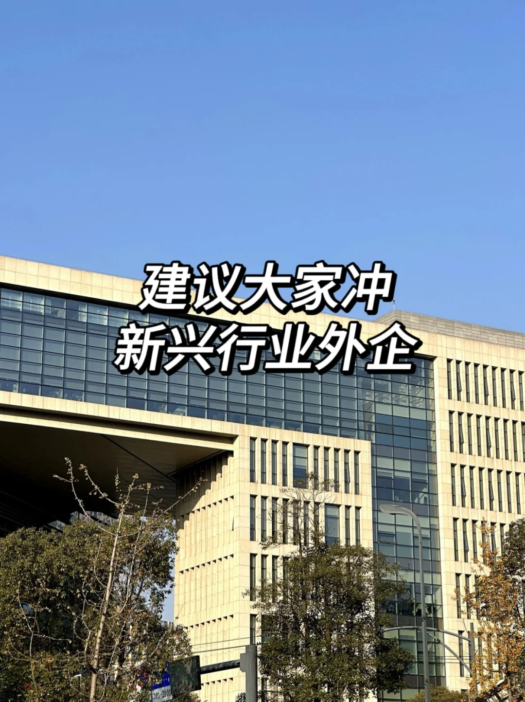 建议大家去冲新兴行业外企