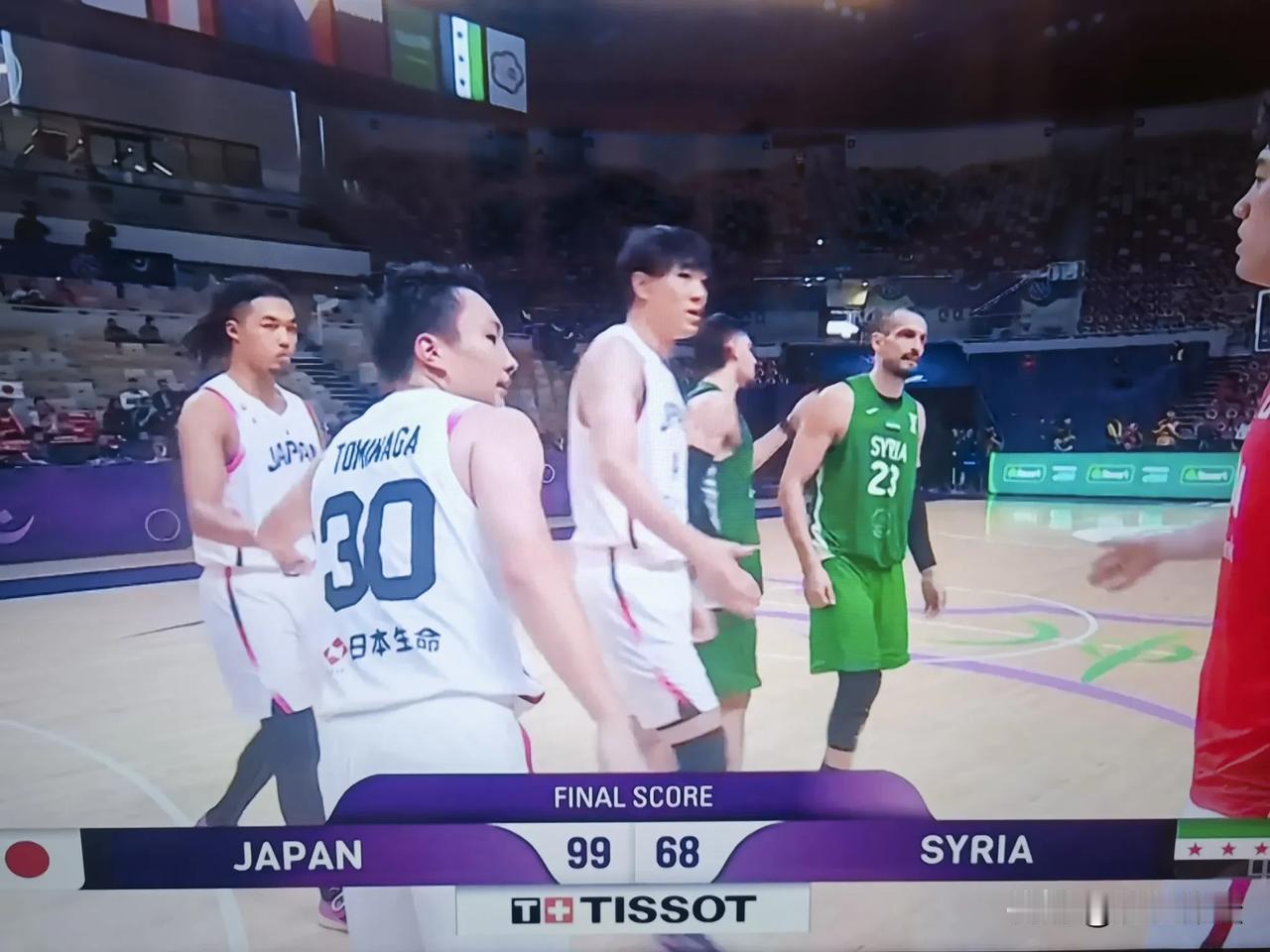 本来以为是一场胶着的比赛，没想到成了狂虐！亚洲杯日本男篮99：68大圣叙利亚男篮