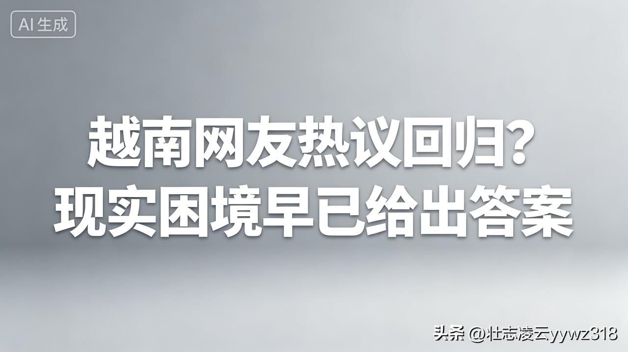 最近越南社交平台掀起热议，不少当地网友感慨，越南与我国有着深厚历史渊源，如今想搭