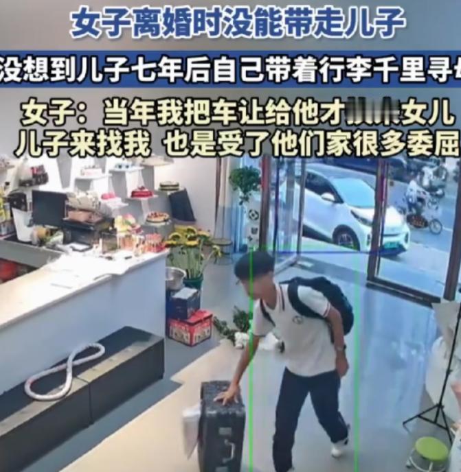 7月7日大河报报道，女子离婚后没能把儿子带走，没想到，7年后，儿子长大了，来找她