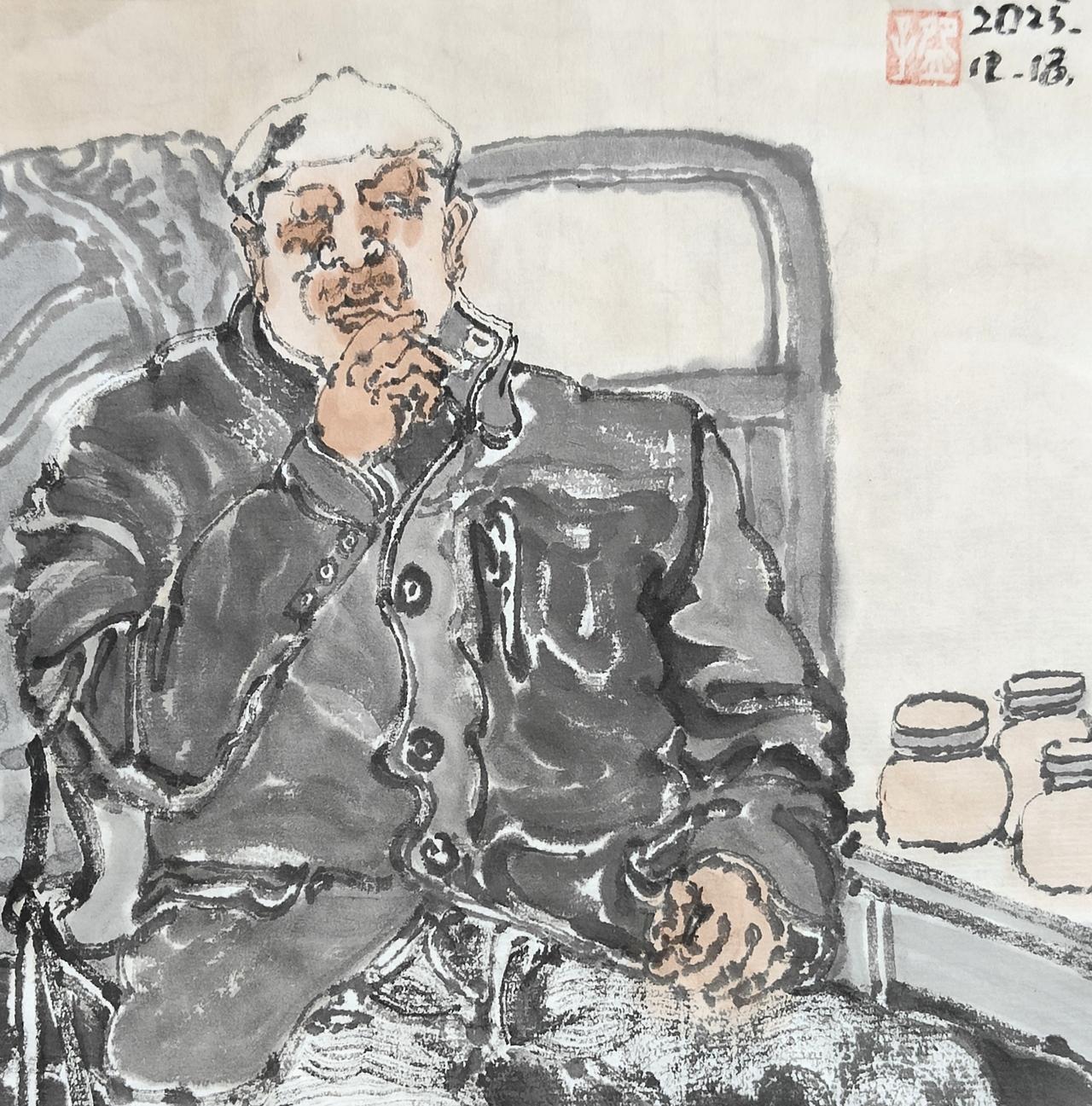 碗子的纸片水墨《乡里》之三