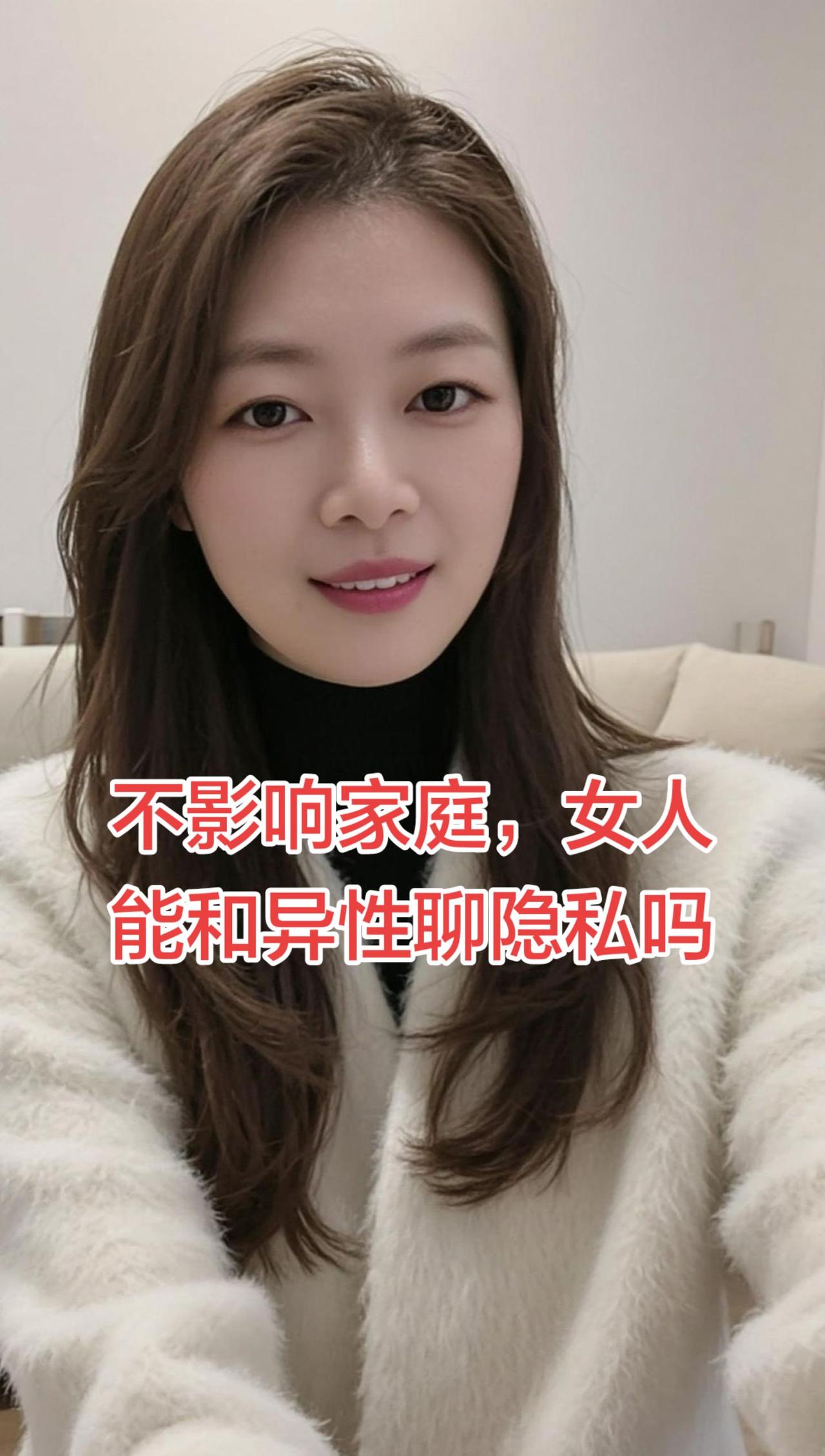 其实我一直觉得，只要守住底线、不影响家庭，女人和异性正常聊天真的没什么错。 
谁