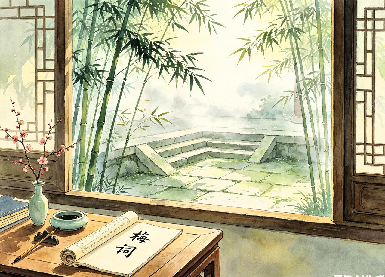 上联：翠色侵窗诗不尽，
下联：清愁入盏意难休。
 
简析
 翠色对清愁，写景对抒