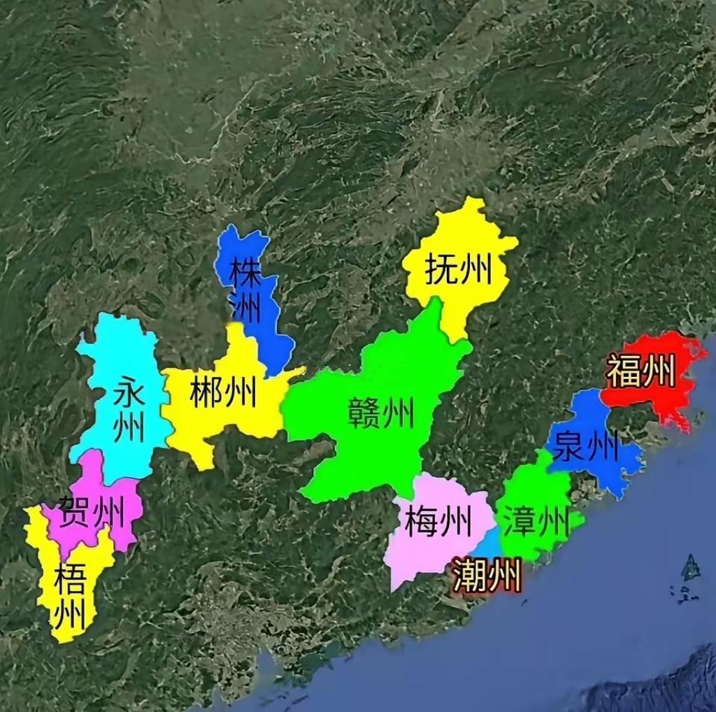 神奇的“十二连州”！12座带州地级市，横跨闽粤赣湘桂五省区
