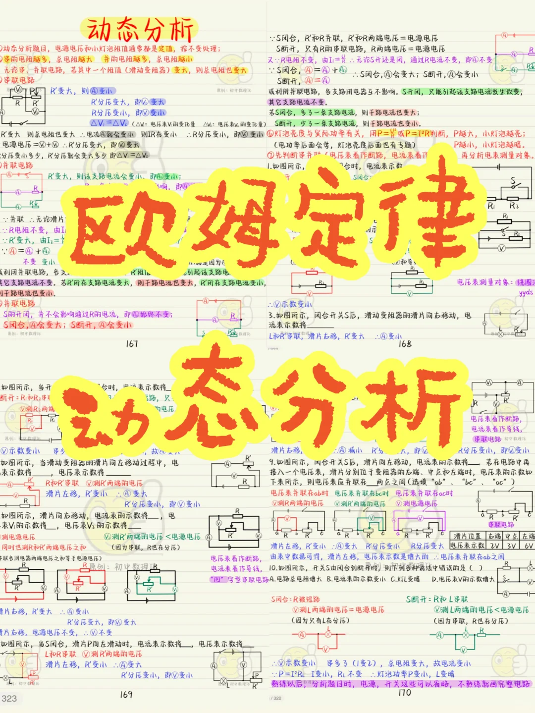 欧姆定律：动态分析①全❗全❗全❗